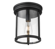 Thayer 1 Light 9.25" Flush Mount in Matte Black