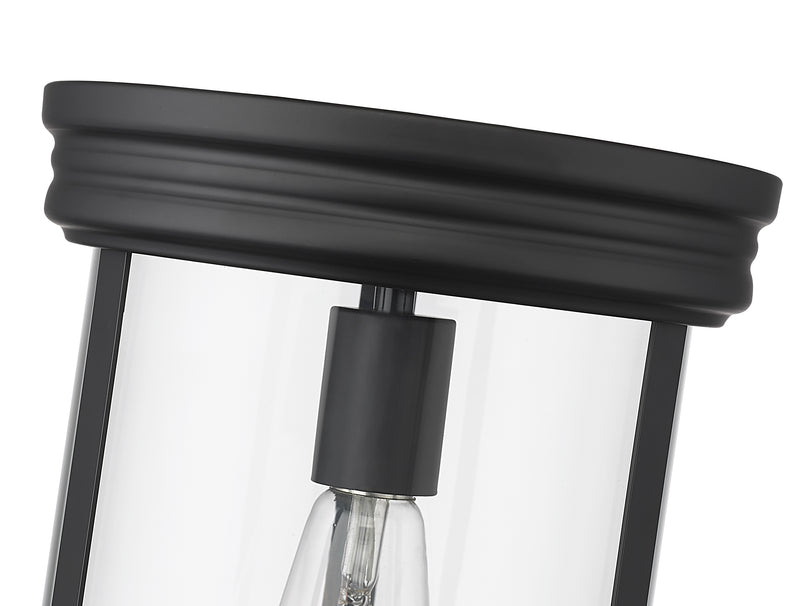 Thayer 1 Light 9.25" Flush Mount in Matte Black