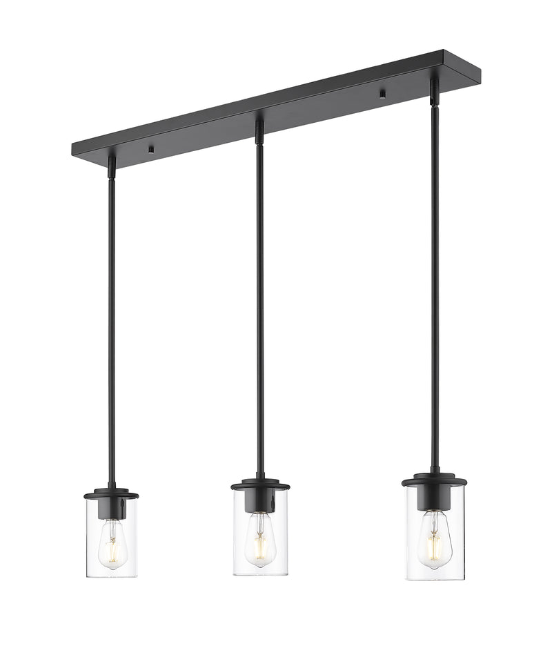 Thayer 3 Light 4.75" Pendant, Matte Black in Matte Black