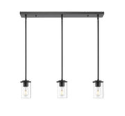Thayer 3 Light 4.75" Pendant, Matte Black in Matte Black