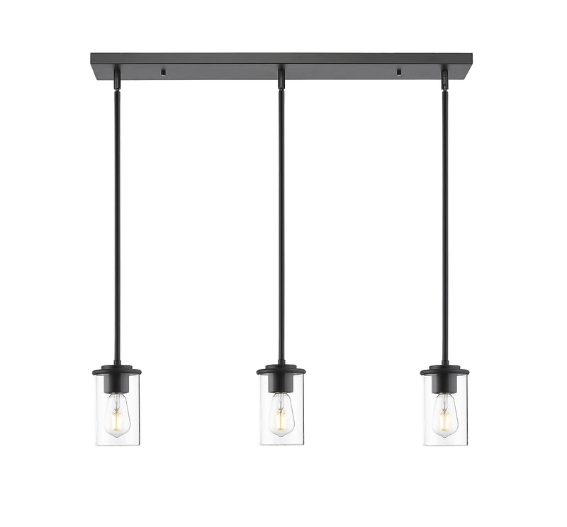 Thayer 3 Light 4.75" Pendant, Matte Black in Matte Black