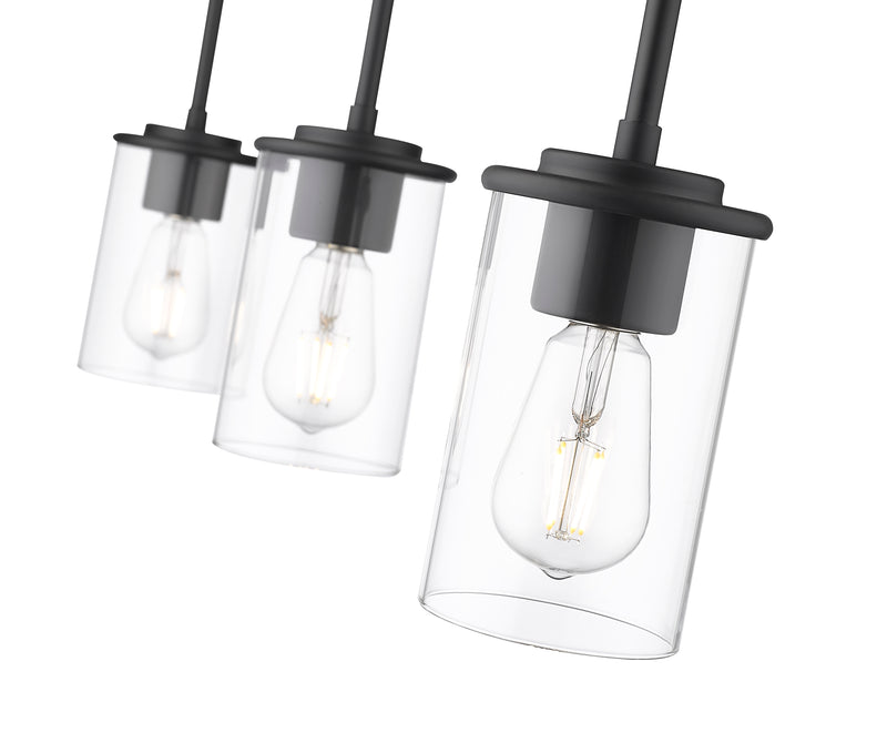 Thayer 3 Light 4.75" Pendant, Matte Black in Matte Black