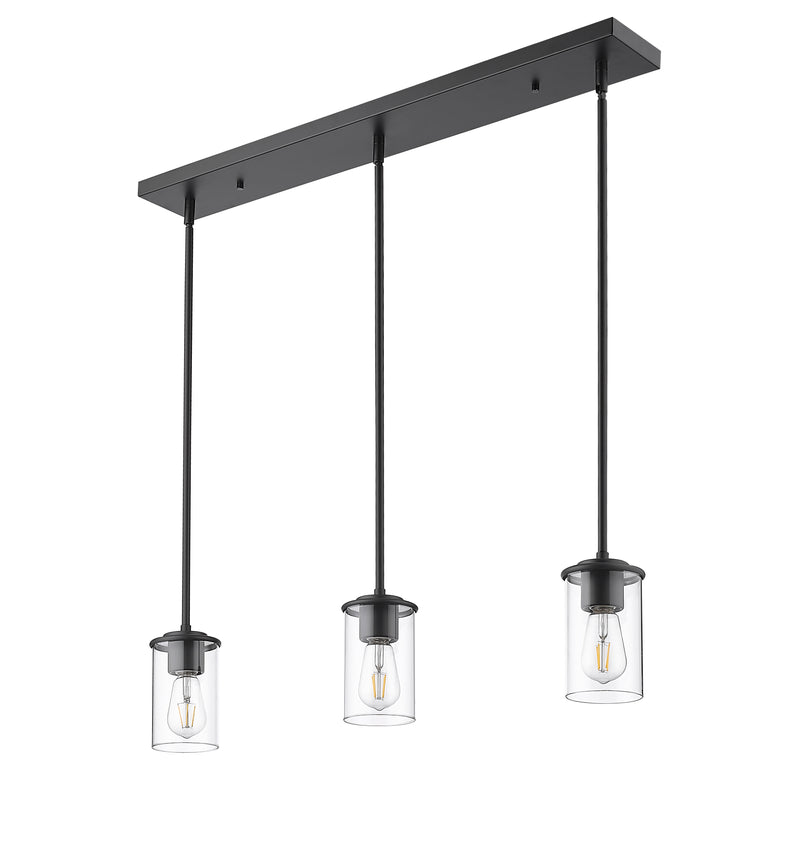 Thayer 3 Light 4.75" Pendant, Matte Black in Matte Black