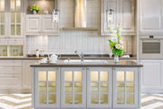 Thayer 1 Light 4.75" Pendant, Brushed Nickel in Brushed Nickel in a room setting