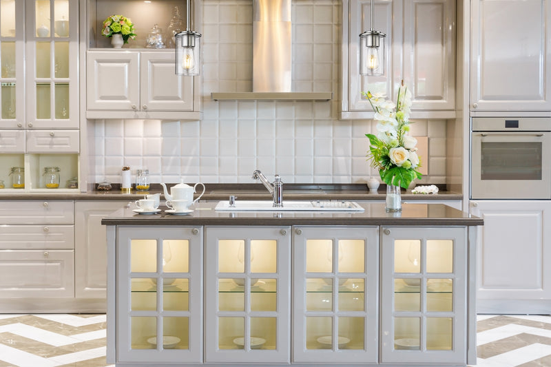 Thayer 1 Light 4.75" Pendant, Brushed Nickel in Brushed Nickel in a room setting