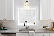 Z-Studio 1 Light 8" Wall Sconce, Fabric Shades in Matte Black in a room setting