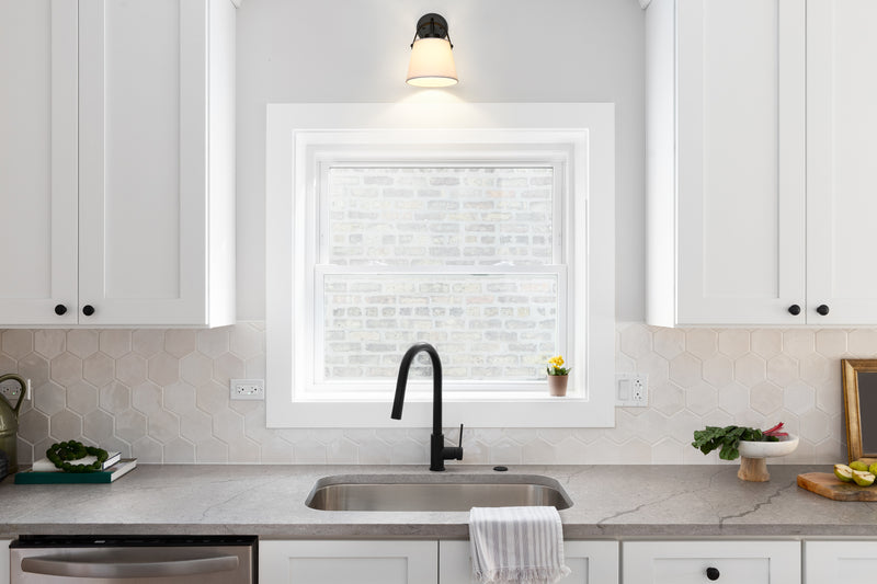 Z-Studio 1 Light 8" Wall Sconce, Fabric Shades in Matte Black in a room setting