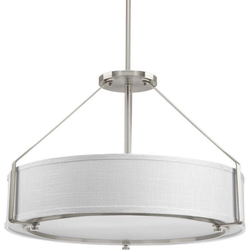 Ratio 4-Light Pendant in Brushed Nickel