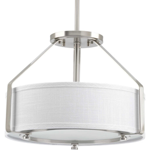 Ratio Three Light Semi-Flush Mount in Brushed Nickel