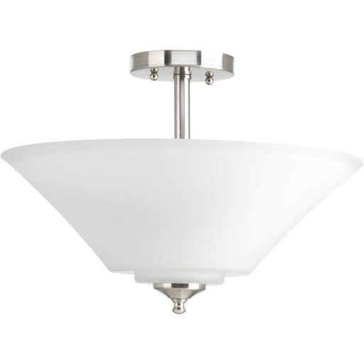 Joy-Bravo Three Light Semi-Flush Mount in Brushed Nickel