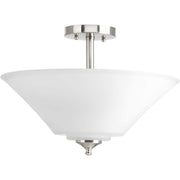 Joy-Bravo 3-Light Semi-Flush Mount in Brushed Nickel