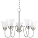 Classic Five Light Chandelier in Brushed Nickel