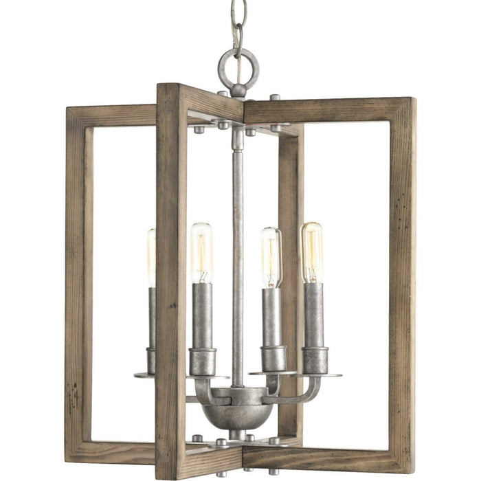 Turnbury Four Light Chandelier in Galvanized Finish