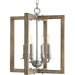 Turnbury Four Light Chandelier in Galvanized Finish
