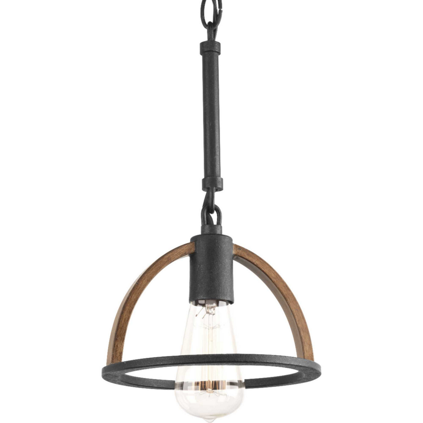 Trestle One Light Mini Pendant in Gilded Iron