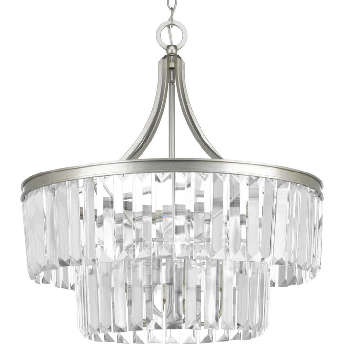 Glimmer Five Light Pendant in Silver Ridge