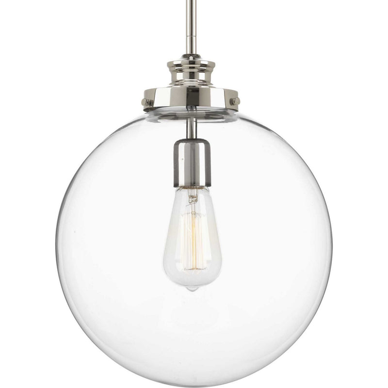 Penn Large Pendant in Polished Nickel