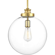 Penn Large Pendant in Natural Brass