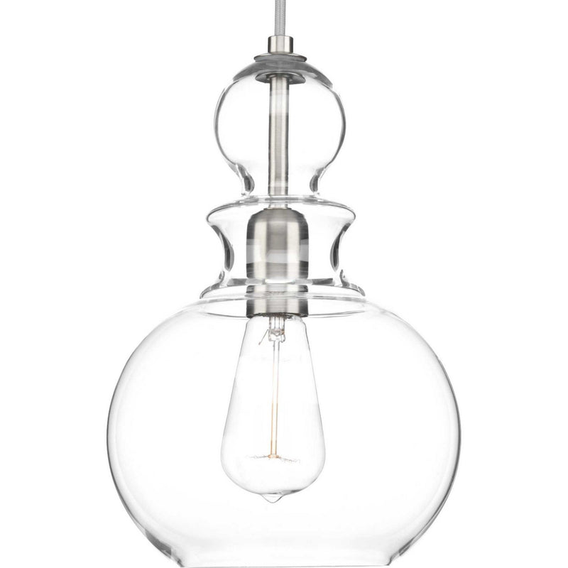 Staunton 8.5" Mini Pendant in Brushed Nickel