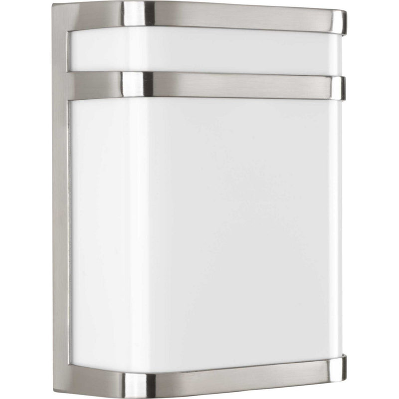 Valera LED Wide Outdoor Wall Sconce in Brushed Nickel