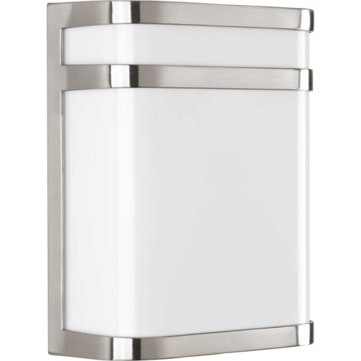Valera LED Wide Outdoor Wall Sconce in Brushed Nickel