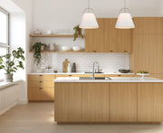 Z-Studio 1 Light 18" Pendant, Fabric Shades in Brushed Nickel in a room setting
