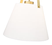 Z-Studio 1 Light 18" Pendant, Fabric Shades in Heritage Brass