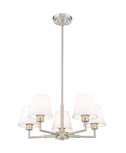 Leila 5 Light 26" Chandelier in Brushed Nickel