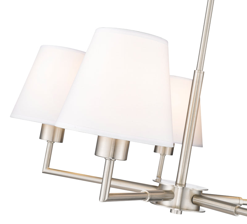 Leila 5 Light 26" Chandelier in Brushed Nickel