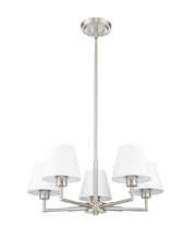 Leila 5 Light 26" Chandelier in Brushed Nickel