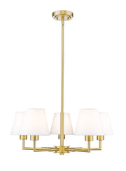 Leila 5 Light 26" Chandelier in Luxe Gold