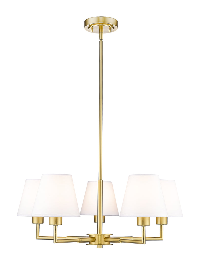 Leila 5 Light 26" Chandelier in Luxe Gold