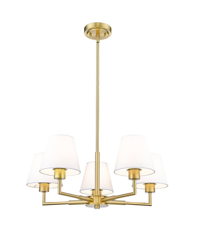 Leila 5 Light 26" Chandelier in Luxe Gold