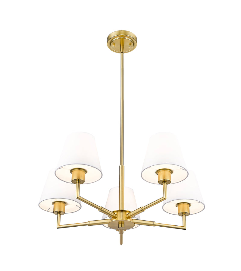 Leila 5 Light 26" Chandelier in Luxe Gold