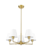 Leila 5 Light 26" Chandelier in Luxe Gold