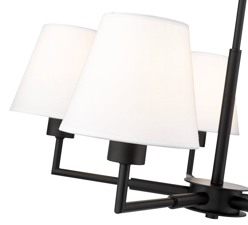 Leila 5 Light 26" Chandelier in Matte Black