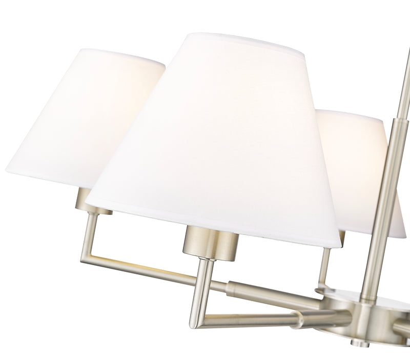 Leila 5 Light 34" Chandelier in Brushed Nickel