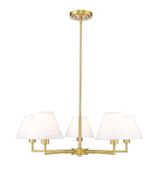 Leila 5 Light 34" Chandelier in Luxe Gold
