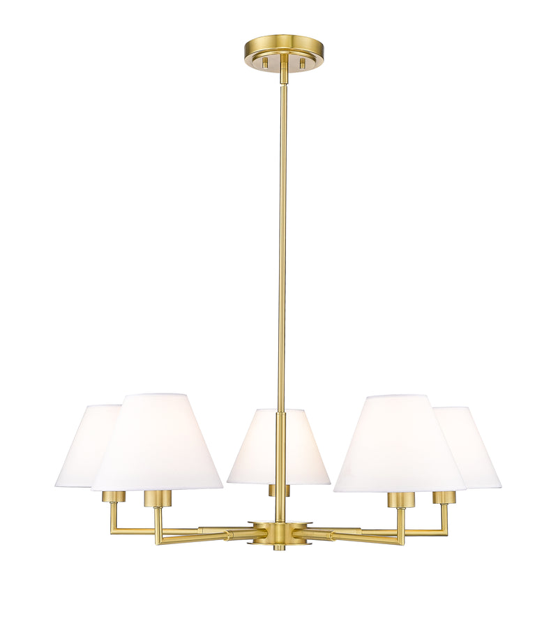 Leila 5 Light 34" Chandelier in Luxe Gold