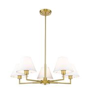 Leila 5 Light 34" Chandelier in Luxe Gold