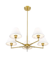 Leila 5 Light 34" Chandelier in Luxe Gold