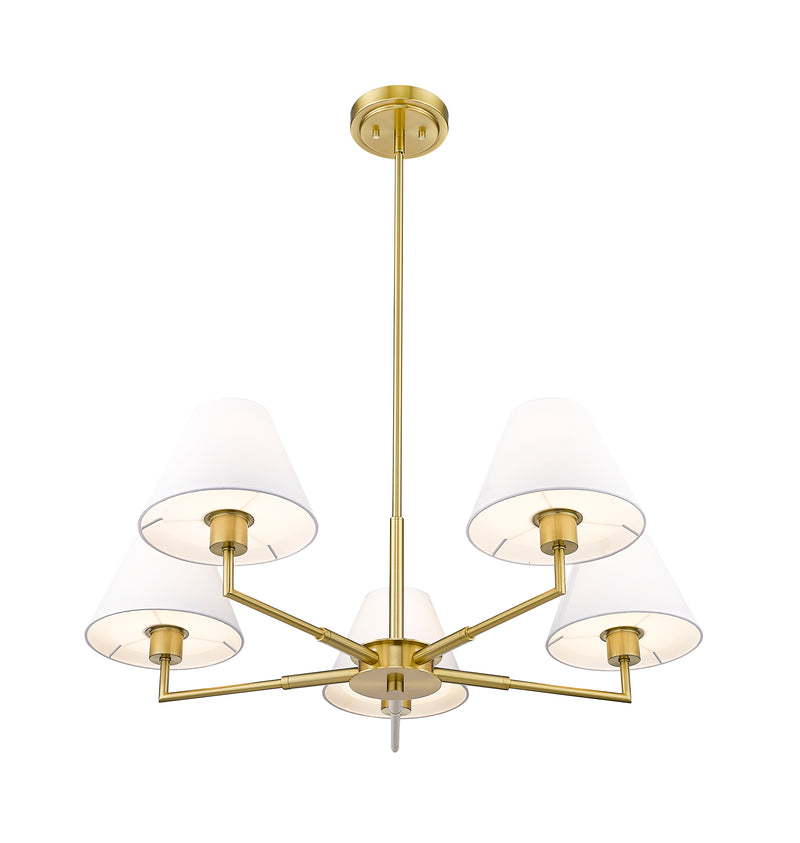 Leila 5 Light 34" Chandelier in Luxe Gold