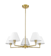 Leila 5 Light 34" Chandelier in Luxe Gold
