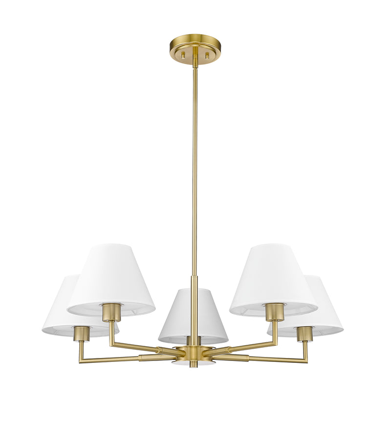 Leila 5 Light 34" Chandelier in Luxe Gold