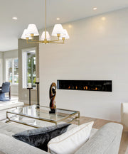 Leila 5 Light 34" Chandelier in Luxe Gold in a room setting