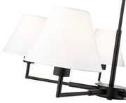 Leila 5 Light 34" Chandelier in Matte Black