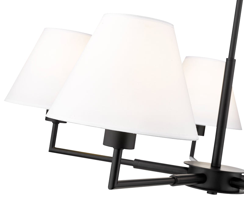 Leila 5 Light 34" Chandelier in Matte Black