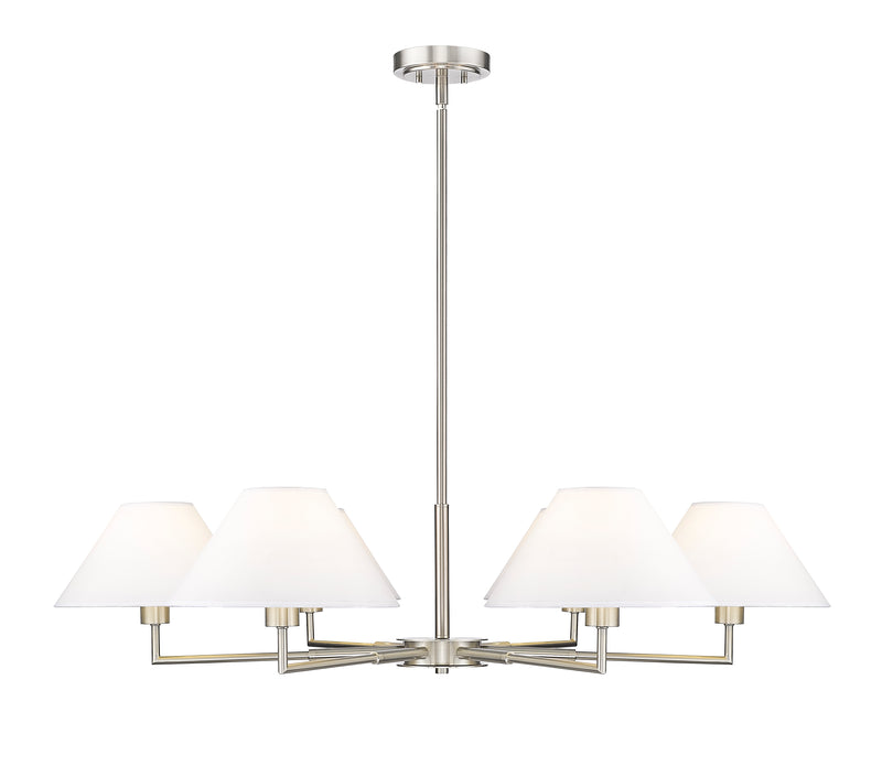 Leila 6 Light 44" Chandelier in Brushed Nickel
