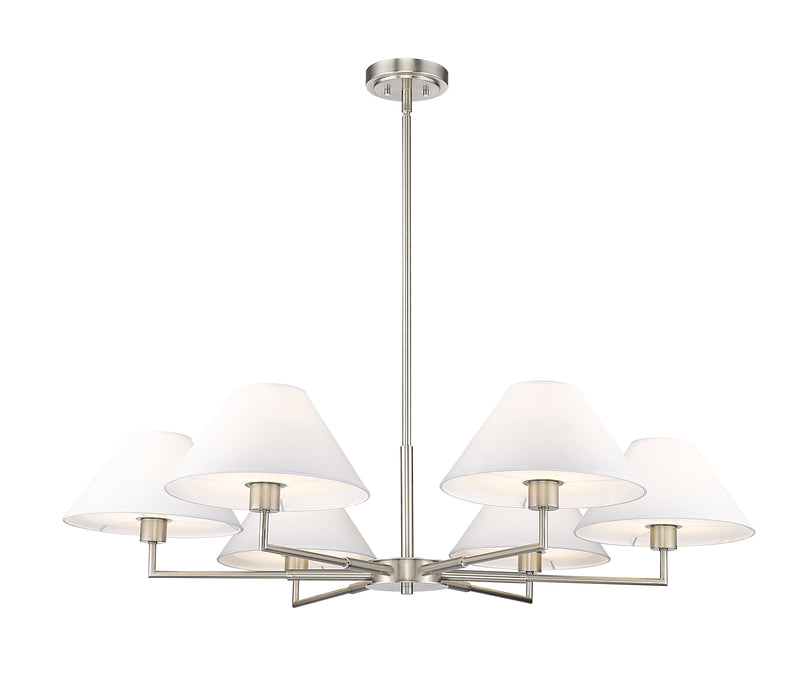 Leila 6 Light 44" Chandelier in Brushed Nickel
