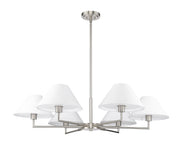 Leila 6 Light 44" Chandelier in Brushed Nickel
